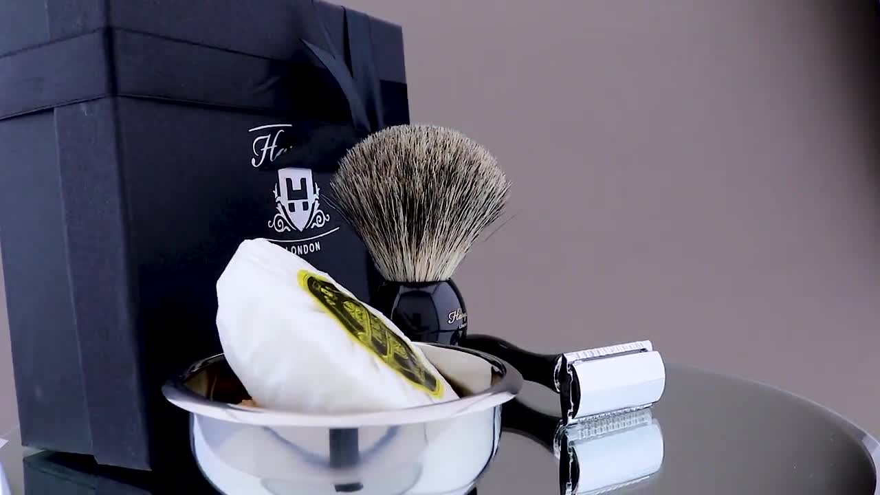  CCbeauty Juego de brochas de afeitar y cuenco para hombre, 4 en  1, juego de cepillos de afeitar de cerdas con cuenco de afeitar de acero  inoxidable y taza de jabón