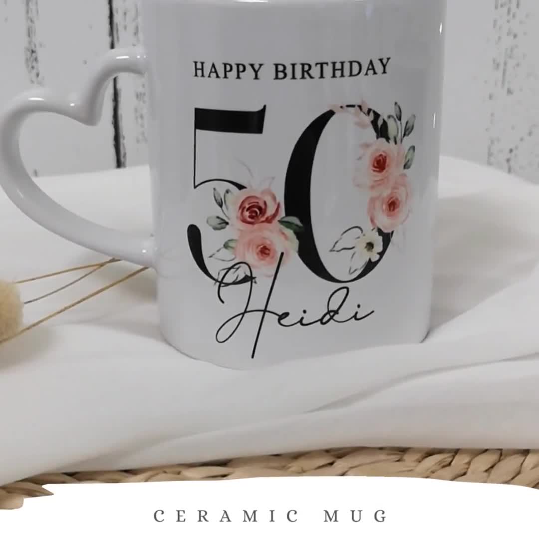Personalised Birthday Glass Mug/Cup With Gift Box 18th 21st 30th