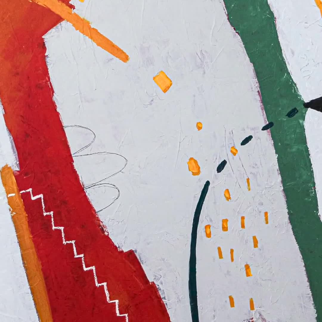 抽象画 – オリジナルウォールアート – キャンバスに描かれた大きな油絵