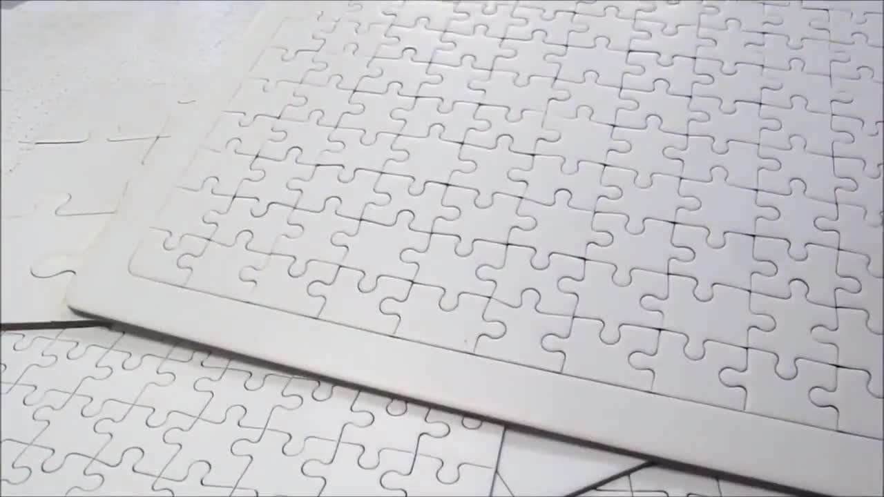 5-Pack Blank Puzzle White Jigsaw Puzzles for DIY, Crafts, Weddings, 35 PCS  Each