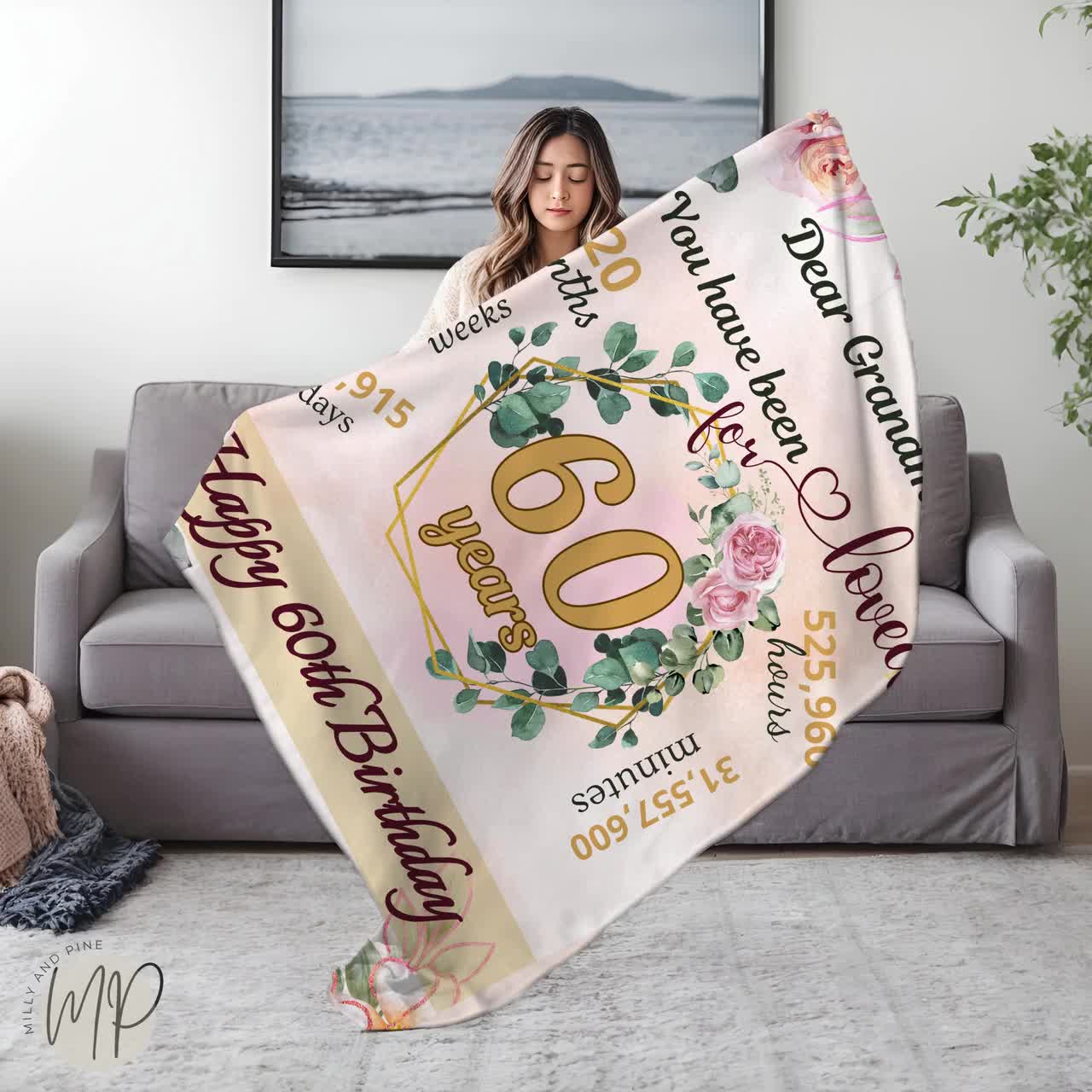 Wyhcxl Coperta Flanella 152x127 Cm - Regalo Perfetto Per La Nonna Per Compleanno O Festa Della Mamma