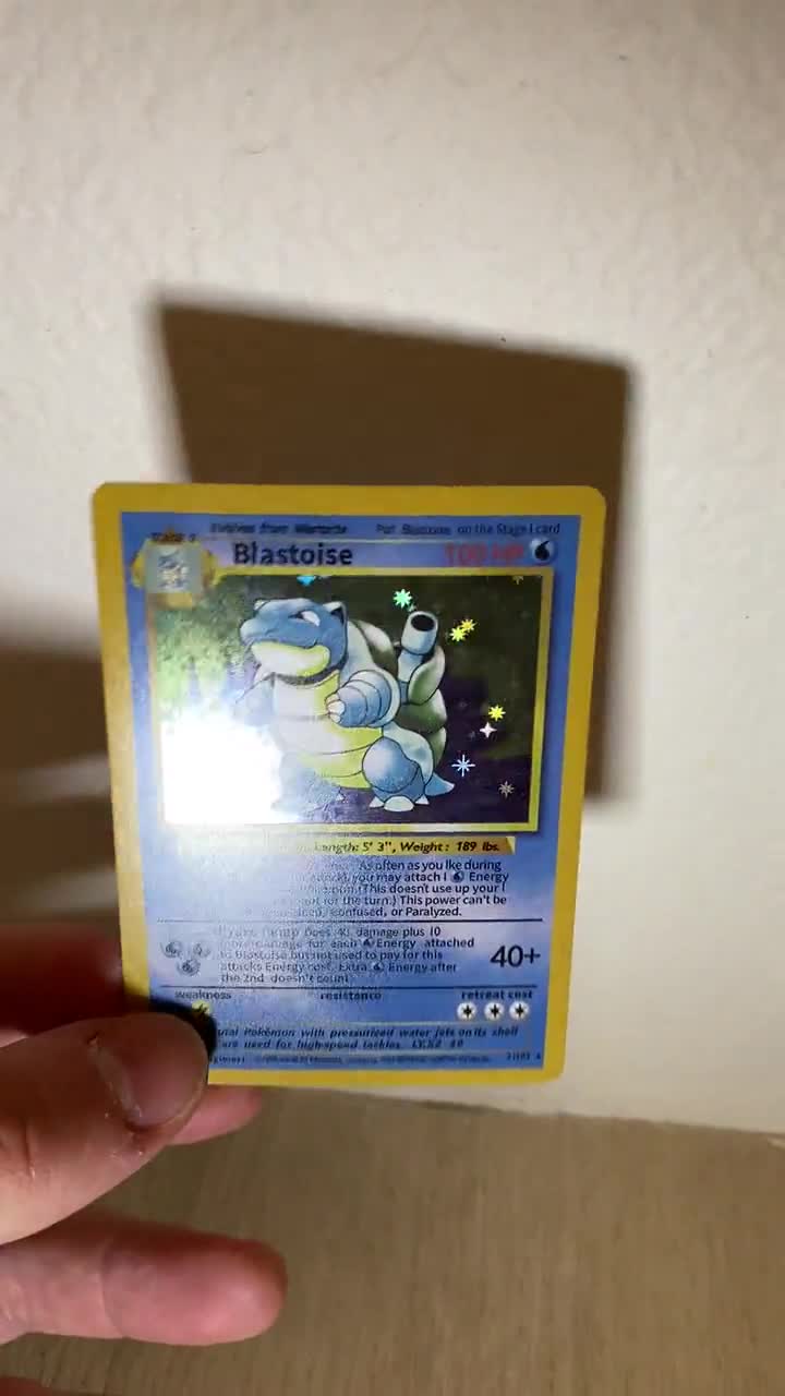 1999 Blastoise 1st Edition Shadowless Holographic Proxy Card