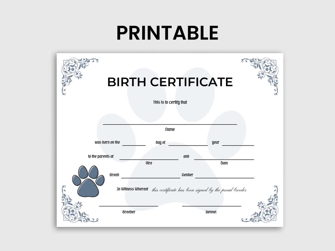puppy-birth-certificate-blue-dog-breeder-dog-certificate-new-puppy-pet-certificate-dog-birth-certificate-dog-owner-dog-mom-dog-dad-etsy