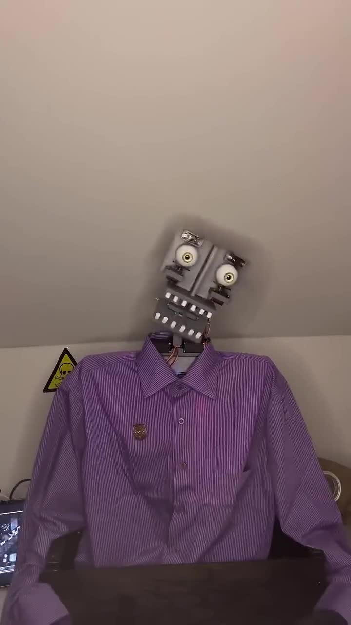 Animatronic Endoskeleton's Head'n'Shoulders Kit,DIY talking animatronic,  robotics, robot, image size:720x1280