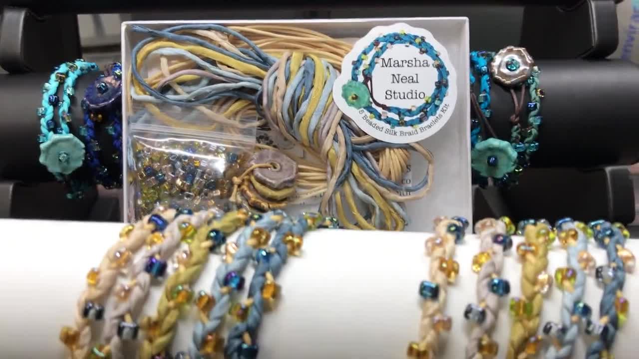 DIY Friendship Bracelet Kit Summer Crafts Vacation Mode DIY Craft Kit You  Make Five Adult Friendship Bracelets in Blue Gold Boho Palette 
