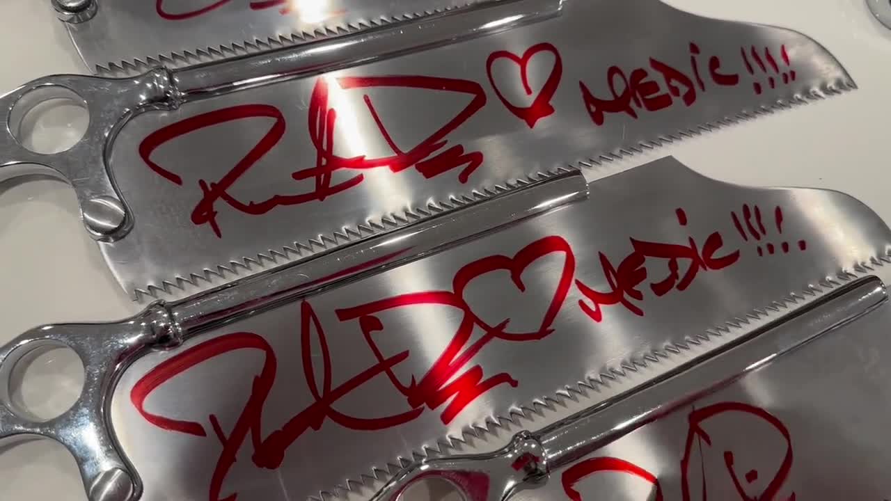 Stainless Steel Bone Saw Signed by Robin Atkin Downes Medic From