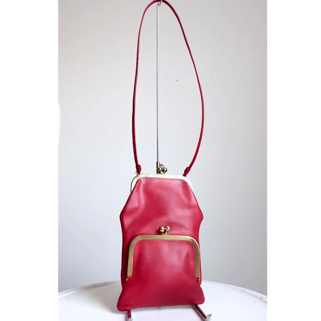バッグ Bonnie Cashin Vintage Coach Kissrock Bag Vintage Bonnie Cashin for Coach Swinger Bag: Red Leather