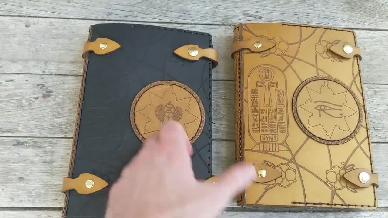 Egyptian Mummy Leather Notebook Cover: Book of the Dead, A5 Moleskine video poster