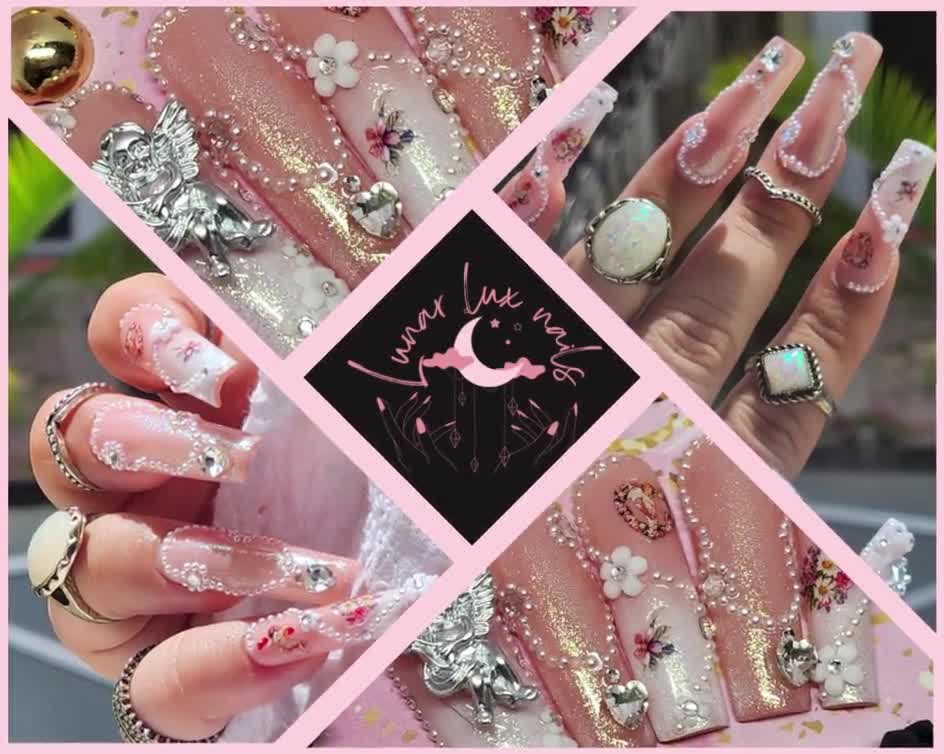 Ombre Nails, Sparkle Nails, Bling Press on Nails, Diamond Nails, Rhinestone  Nails, Crystal Nails, Wedding Press on Nails, Bridal Nails -  Sweden