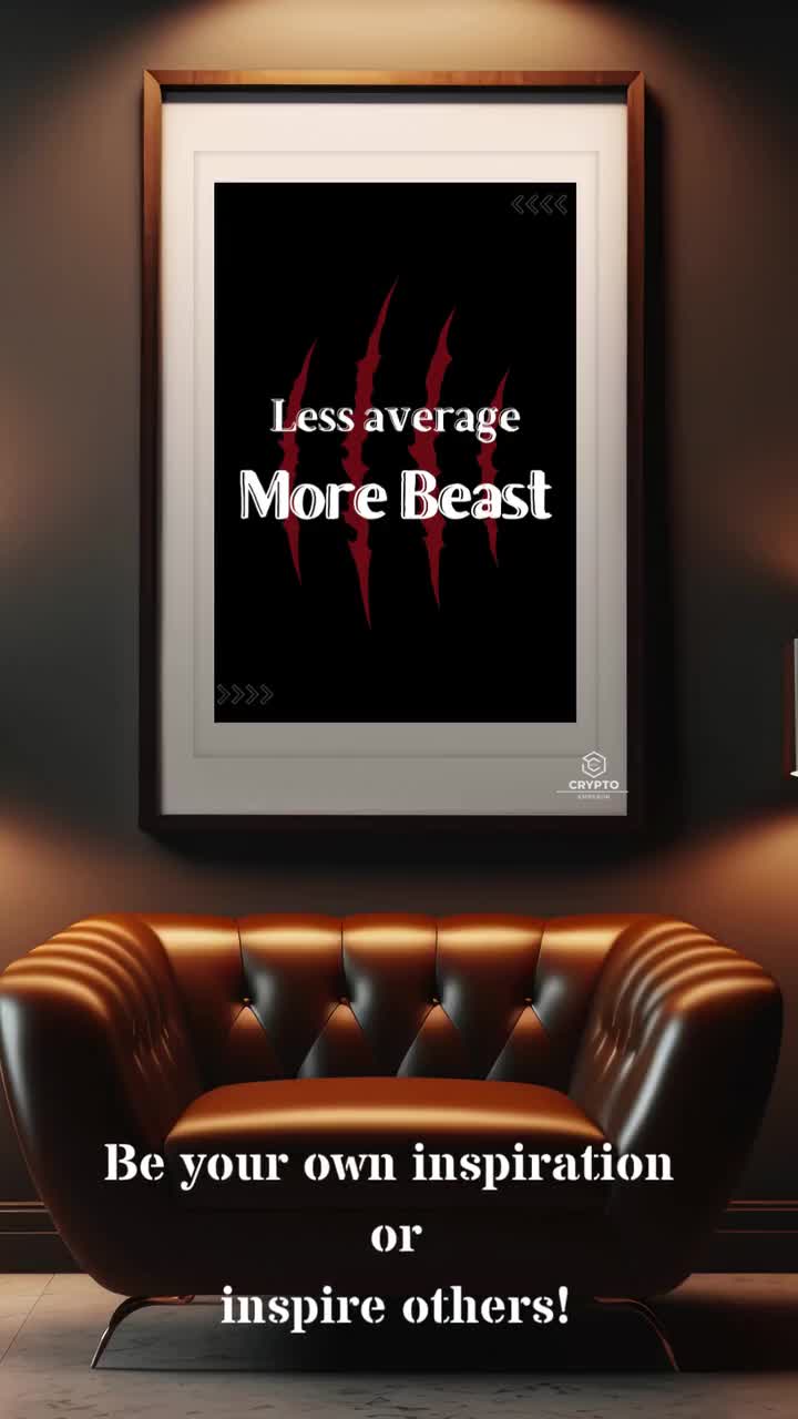 Less Average More Beast Wall Art Motivation Crypto Bitcoin Print Stock  Market Poster Trading Lifestyle Wallpaper Inspiration Wall Art Print
