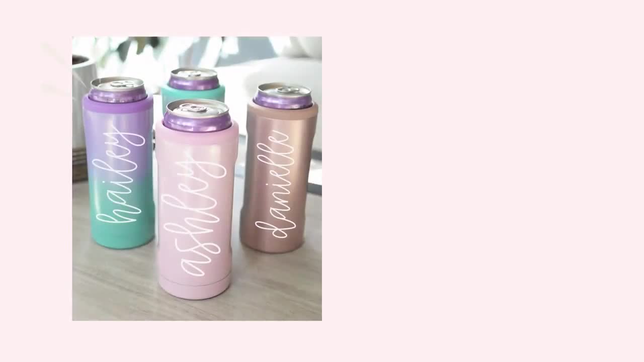 Brumate Slim Hopsulator, Skinny Can Cooler, Cooler for Skinny Cans,  Stainless Cooler, Bachelorette Party, Custom Personalized Monogrammed