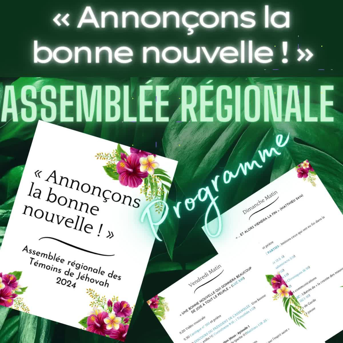 French | Annonçons la bonne nouvelle | Assemblée régionale des Témoins de  Jéhovah 2024 | | Declare the Good News! | français | Printable