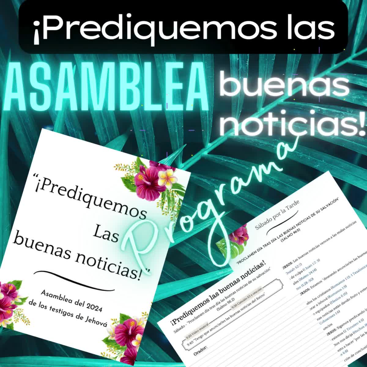 ¡Prediquemos las buenas noticias! / Asamblea del 2024 de los testigos de  Jehová / Convención de los Testigos de Jehová / programa - Cuaderno