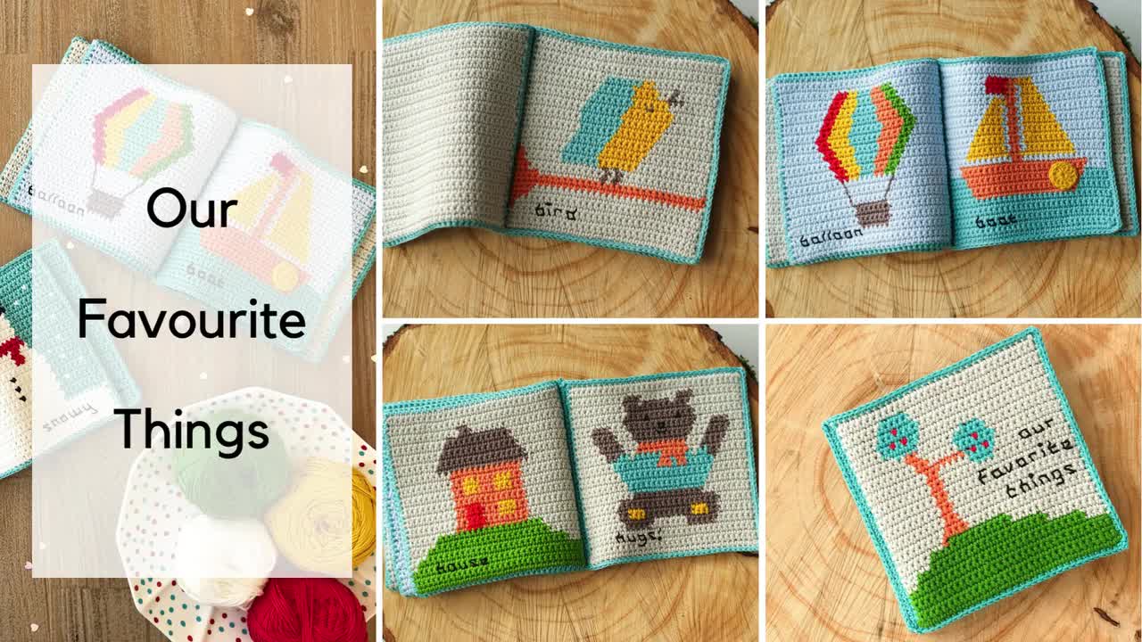 Our Favourite Things Crochet Quiet Book pattern by Dawn Curran