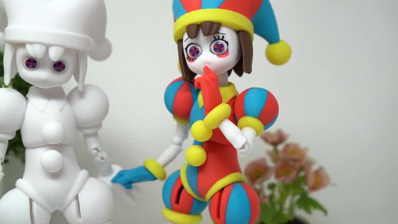 3D Printed BJD Pomni Amazing Digital Circus 1/6 Scale 28cm OOAK Doll  Collection