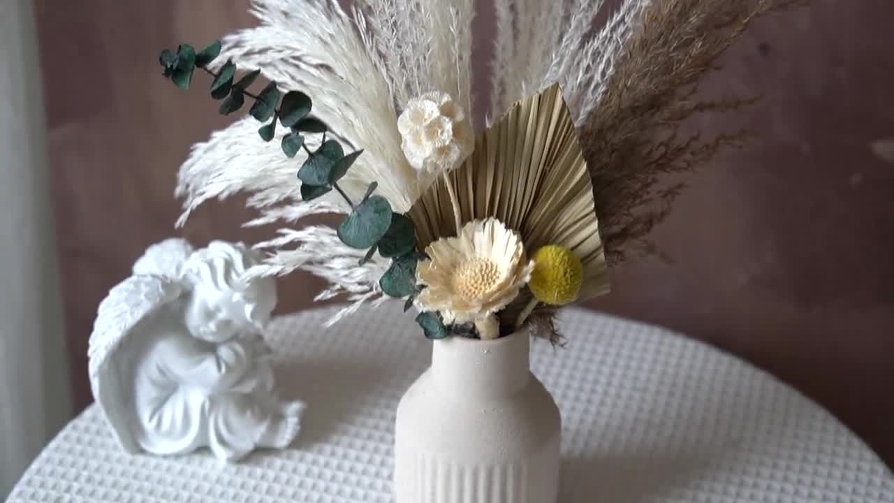 Mini Bouquet Di Fiori Secchi Da 1 Pezzo, Confezione Regalo Per Damigella  D'onore, Centrotavola Per Matrimoni Boho, Piccola Erba Secca Di Pampa Per  Decorare Vasi, Piccoli Fiori Secchi Per Decorare Torte Di