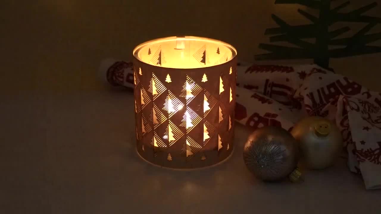 Snowflake Candle Cover or Holiday Centerpiece Lantern in Winter Style for  Cozy Nights 