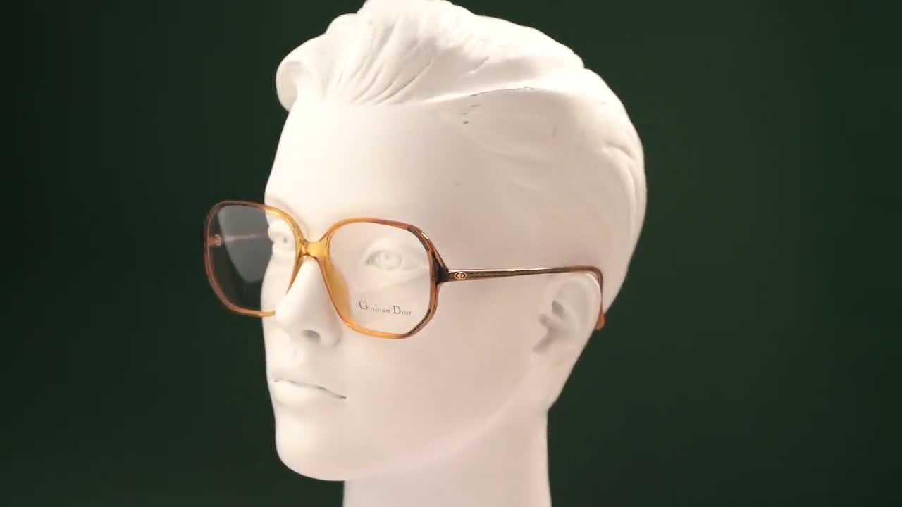Christian Dior ディオール アンティークフレーム Christian Dior 2459 Vintage Eyeglasses - 90s Yellow Big