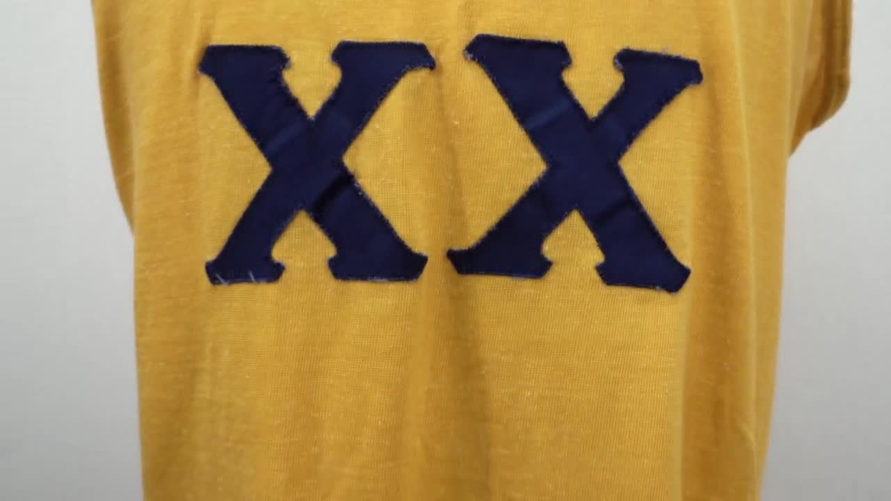 Vintage Mason Athletic Wear XX Chi Fraternity Gold Yellow Jersey