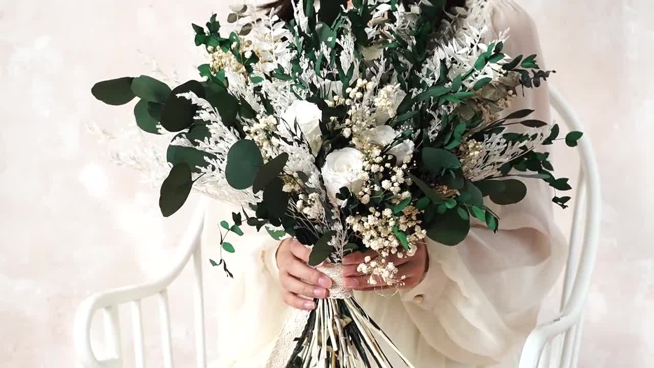 24 Steli Di Eucalipto Artificiali - Rami Finti Con Foglie Per Bouquet Da Sposa, Centrotavola, Decorazione Casa/Natale - 3