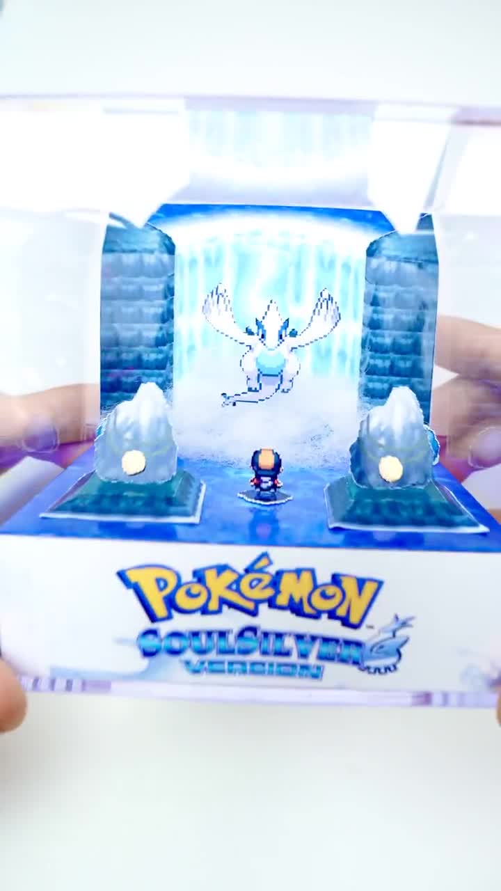 Pokemon Lugia Soulsilver DIY Diorama Cube Papercraft Shadowbox Pokemon  Retro Gamer Gift Video Game Decor Template -  Denmark