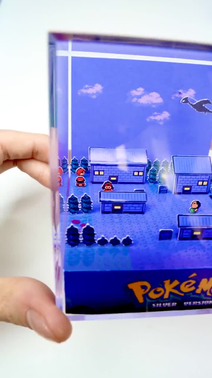 Pokemon Lugia Soulsilver DIY Diorama Cube Papercraft Shadowbox Pokemon  Retro Gamer Gift Video Game Decor Template -  Denmark