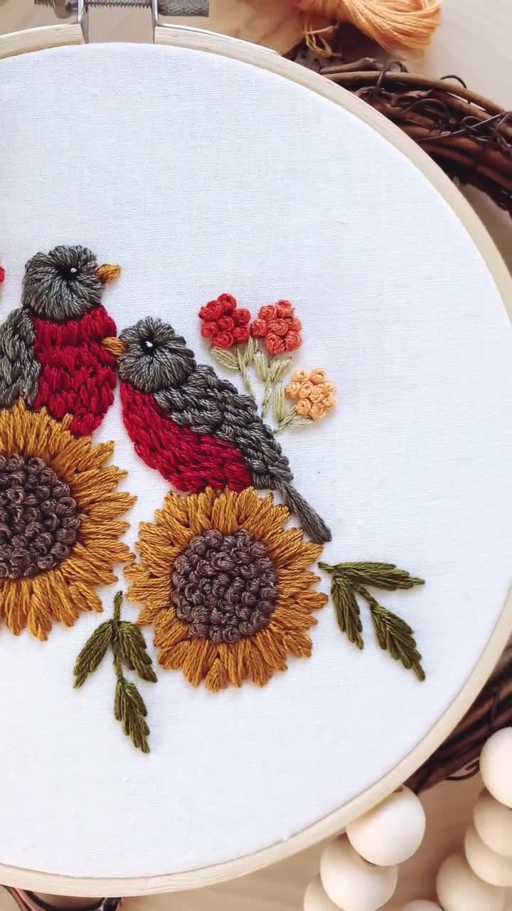 Free Hand Embroidery Designs for Autumn – a Small Collection –