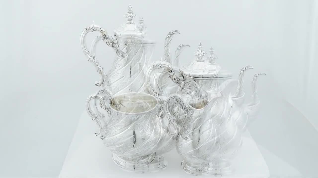 Victorian Sterling Silver Four Piece Tea and Coffee Service - Etsy