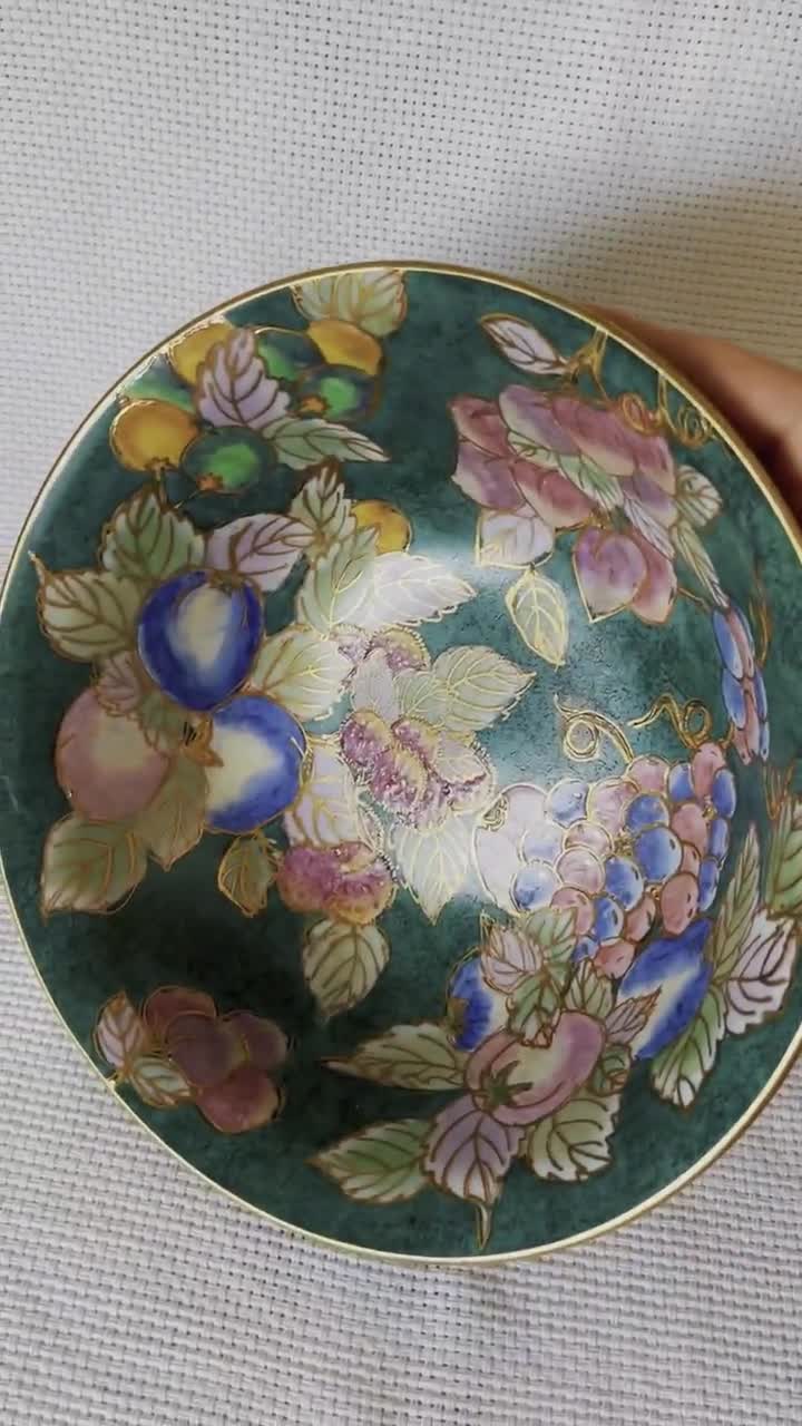Genuine Andrea by Sadek Green & Gold Tone Trim Decorative