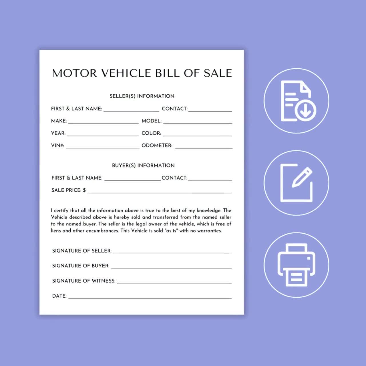 motor-vehicle-bill-of-sale-blank-auto-bill-of-sale-motor-vehicle-bill-of-sale-template-motor-vehicle-bill-of-sale-printable-form-etsy