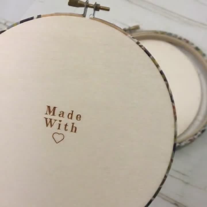 3 Inch Wooden Backs for Finishing Embroidery Hoops, With 'made With Love  Etching'. Embroidery Hoop Finishing Tutorial 