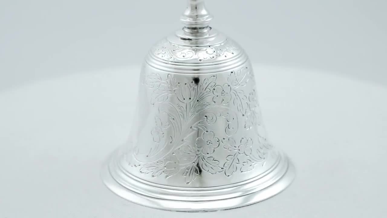 19th Century Victorian Antique Sterling Silver Bell from 1855