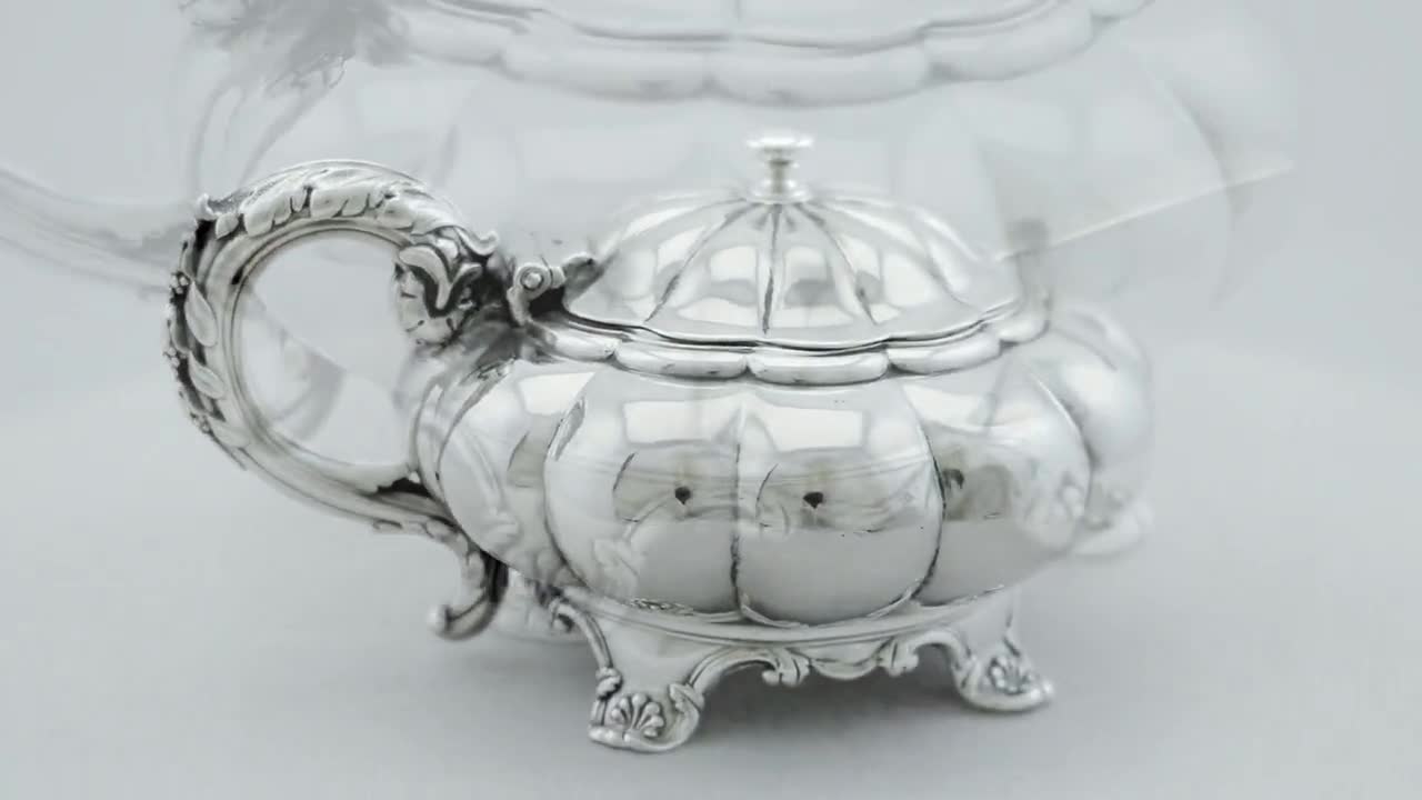 アンティーク ジョージ4世 スターリングシルバー マスタードポット