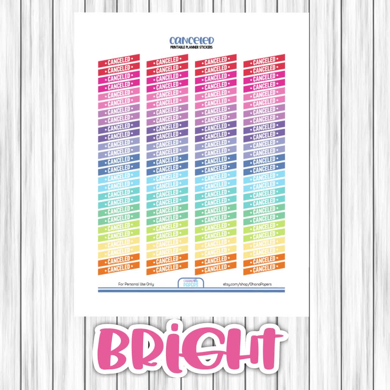 Colorful Planner Stickers - by TCR
