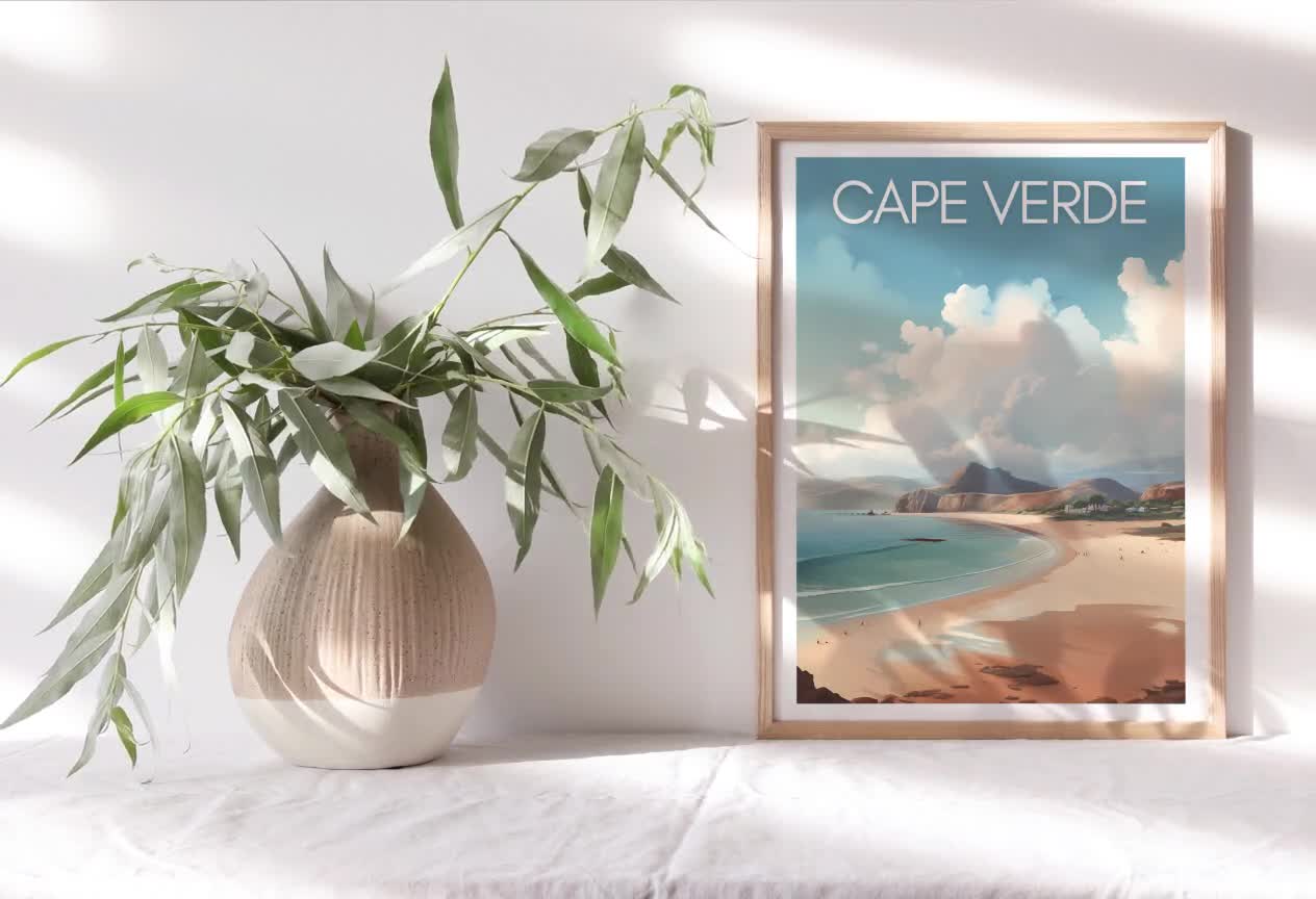 CAPE VERDE Poster | Cabo Verde Travel Poster Print | AFRICA Wall Art | Cape  Verde Islands Wall Decor - Printable Wall Art