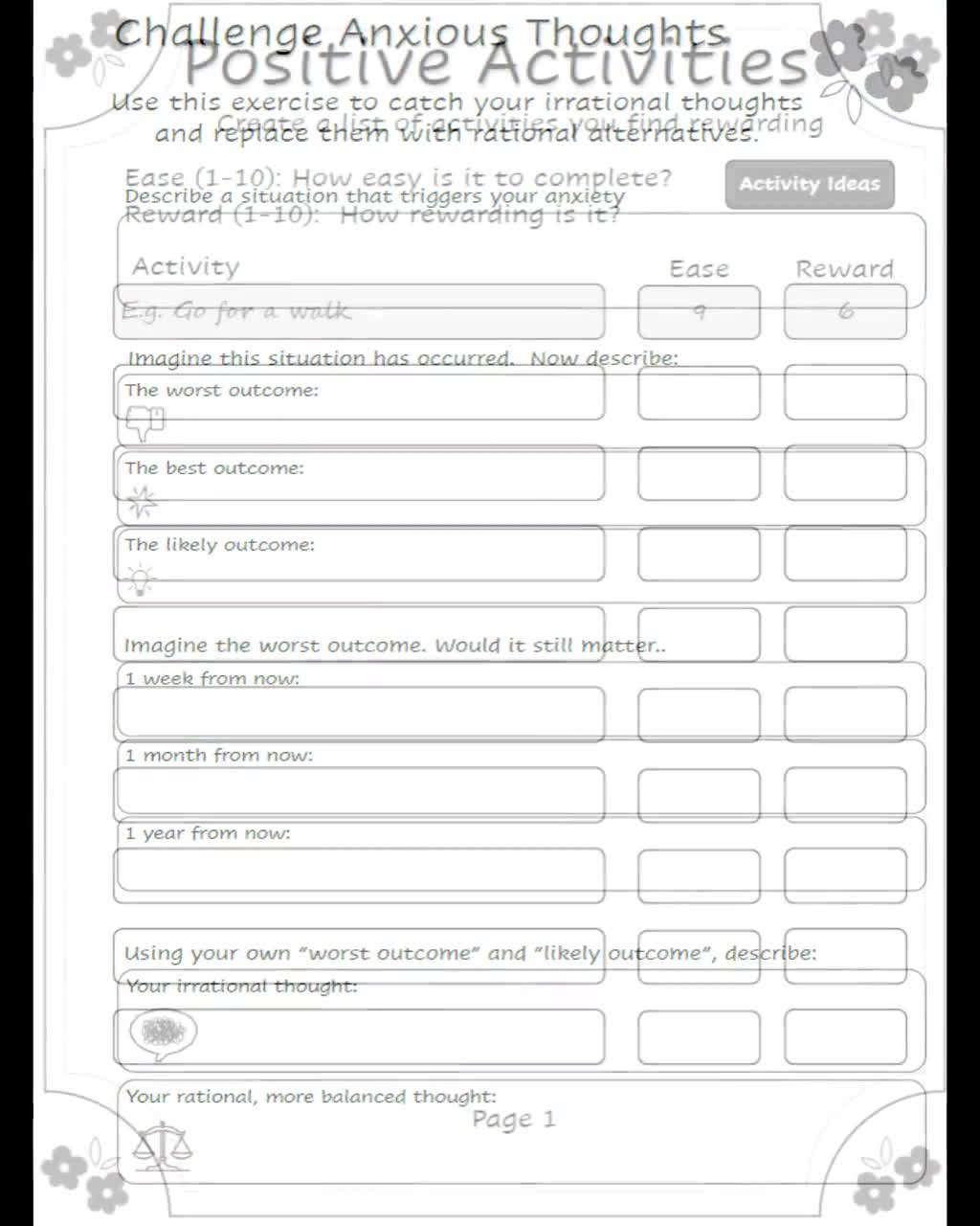 CBT Worksheets Bundle for Remarkable 1 & 2 - Etsy
