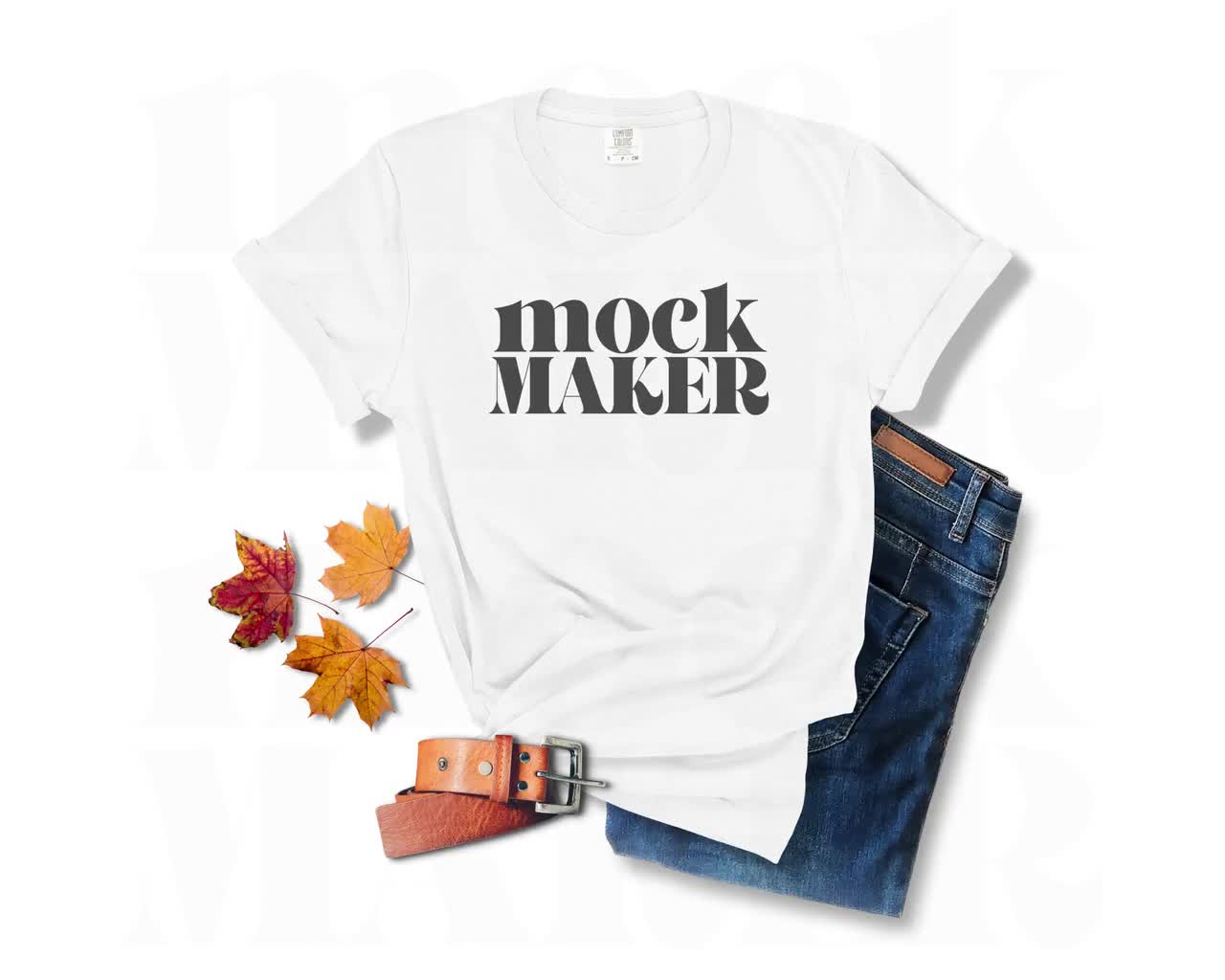 Comfort Colors 1717 White Shirt Mockup, Comfort Colors White Short
