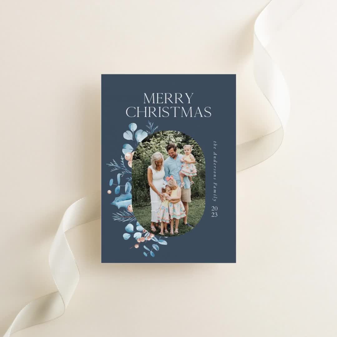 Baby First Christmas Card, Christmas Print Card, Holiday Card