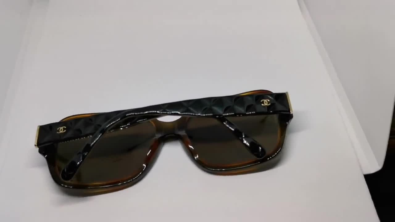 CHANEL Vintage Sunglasses Rare Quilted Square Oval Mask Brown -  Denmark