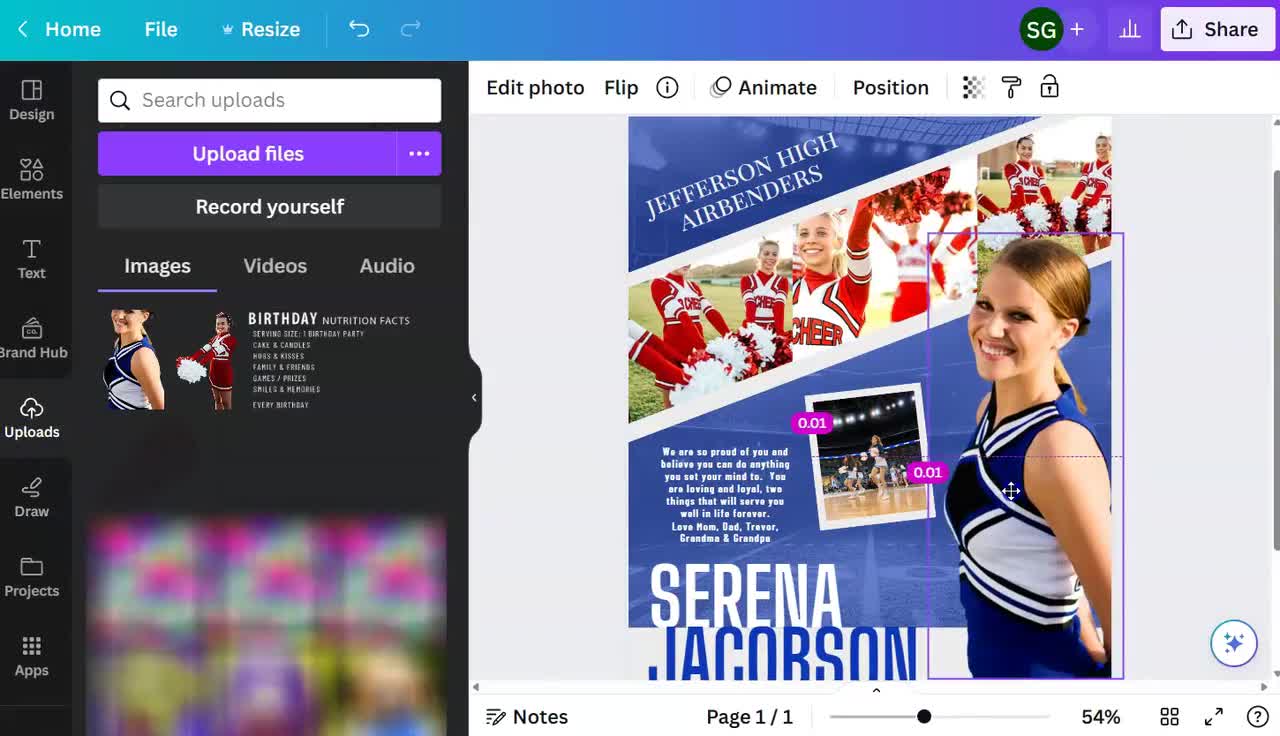 Cheer Yearbook Sports Program Ad Template Full Page Cheer -  Portugal