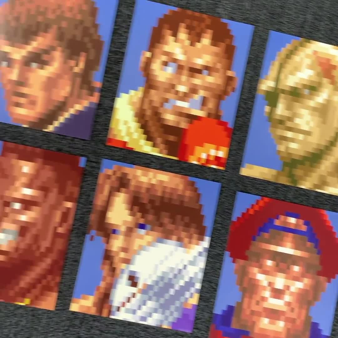 Retro Mortal Kombat II Arcade Character Select Screen Posters 12 5x7  Individual Portraits 