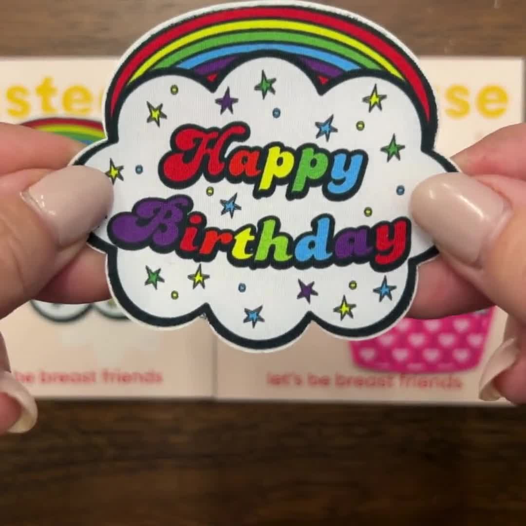 Happy Birthday' Rainbow Nipple Pasties