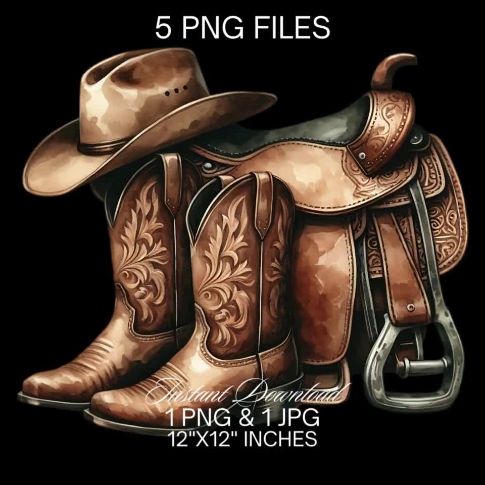 Set Di 2 Asciugamani Da Bagno Western Cowboy, 35.6x71.1 Cm, In Microfibra E Spugna, Con Motivo Cappello E Stivali, Per Doccia E Ospiti, Idea Regalo