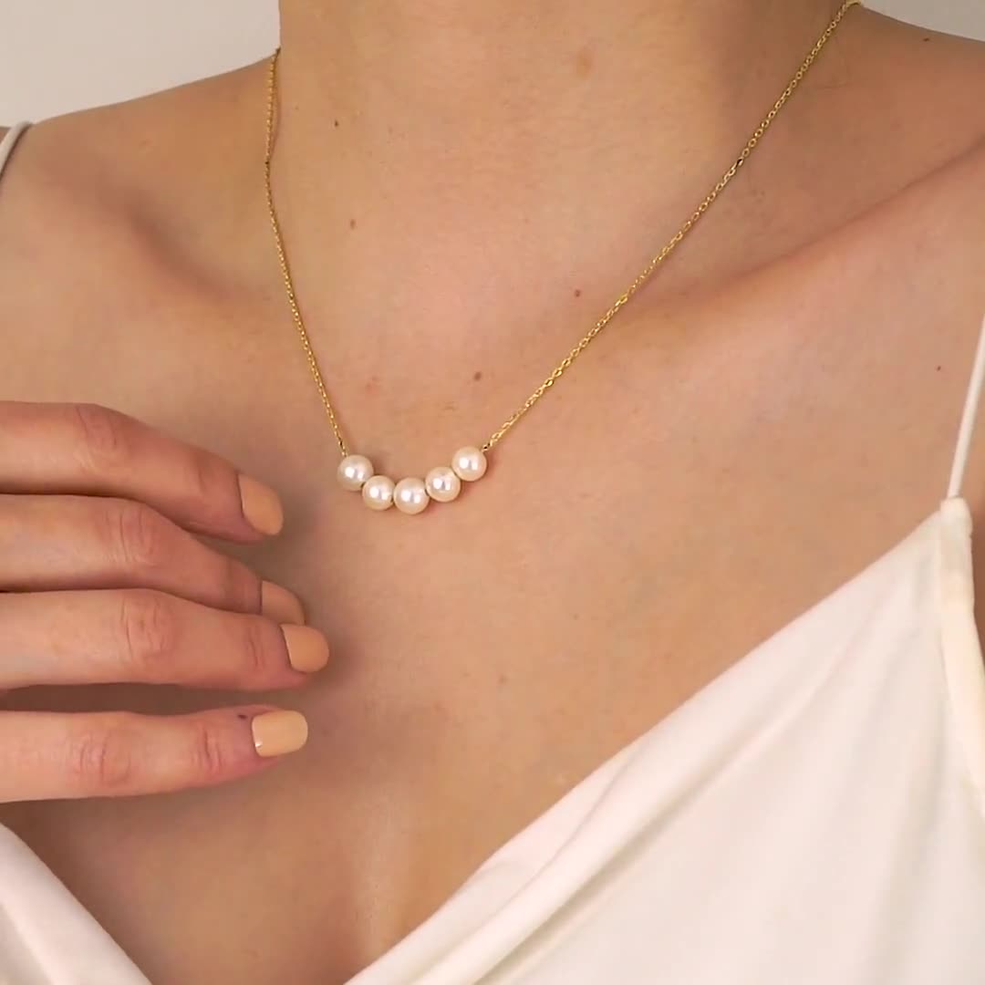 Stylish Pearl Necklace by NOX, Perfect Gift for Her, 925