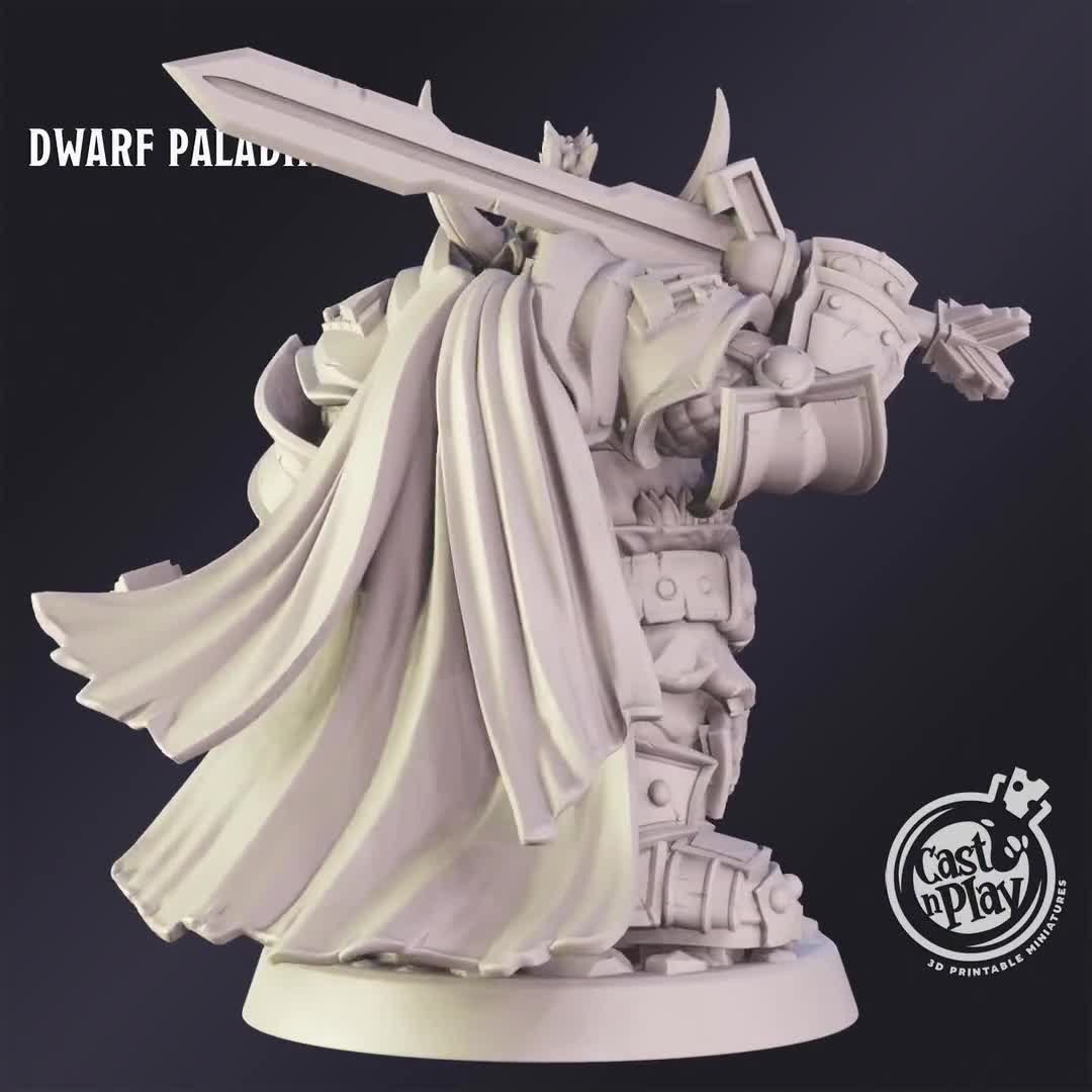 Dwarf Paladin Premium Tabletop Game Miniature From Cast N - Etsy