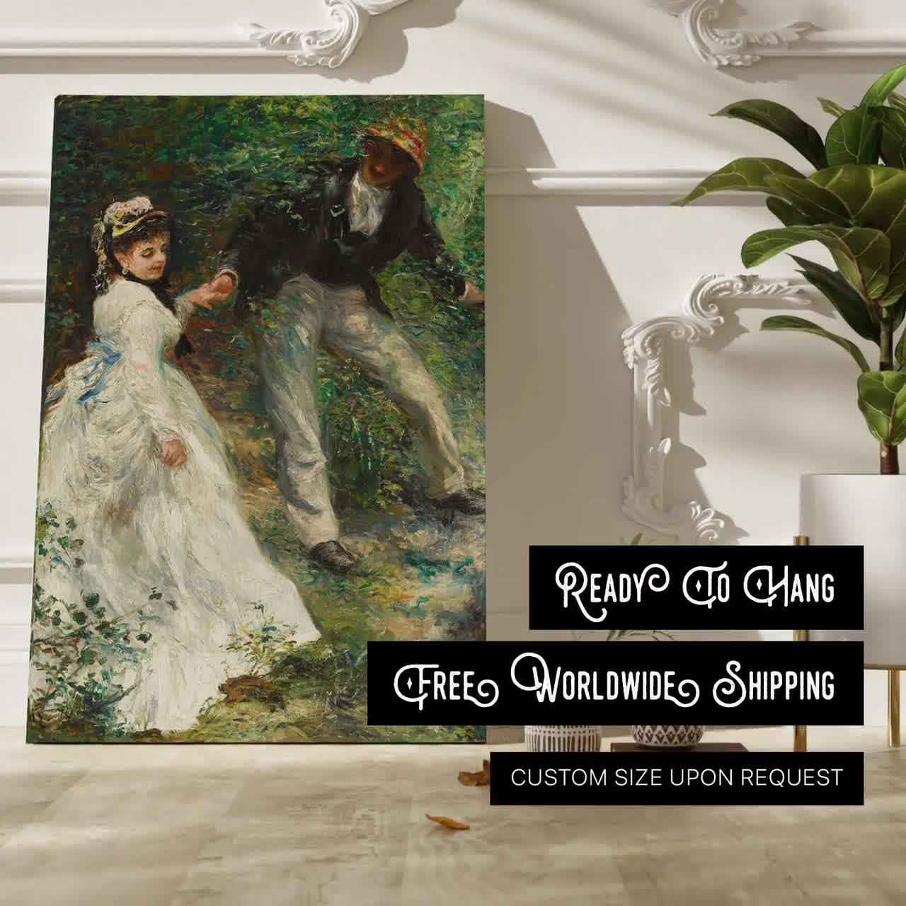 La Promenade Wall Canvas by Pierre Auguste Renoir - 1870