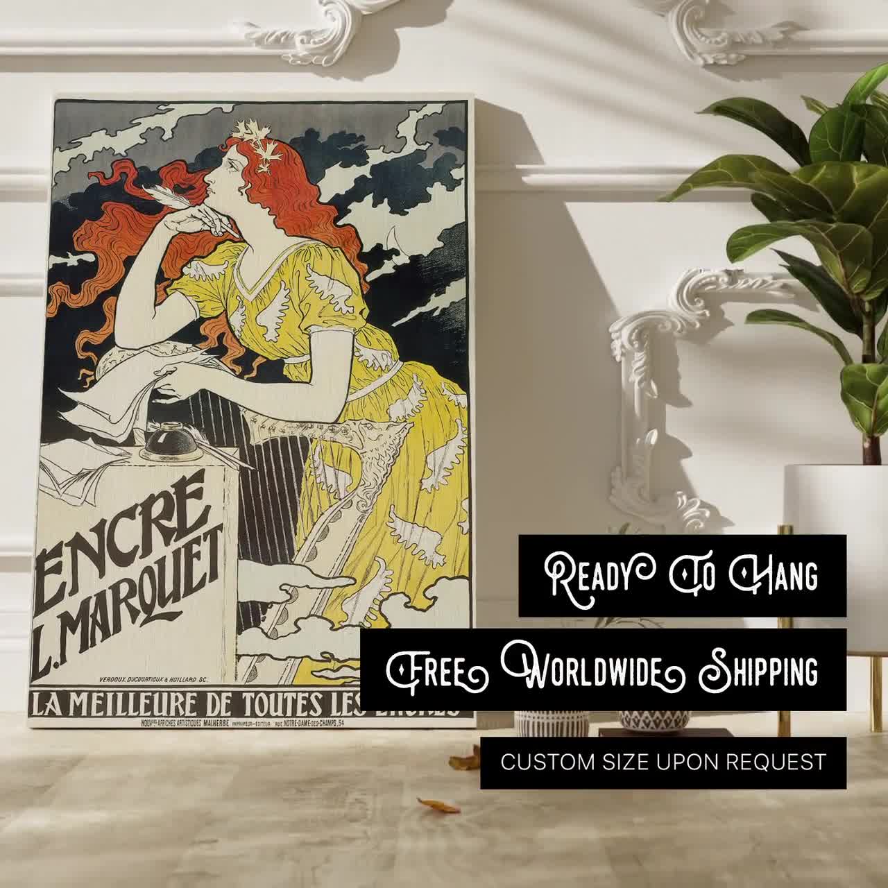 Encre L. Marquet 1892 ビンテージ ポスター キャンバス ウォール