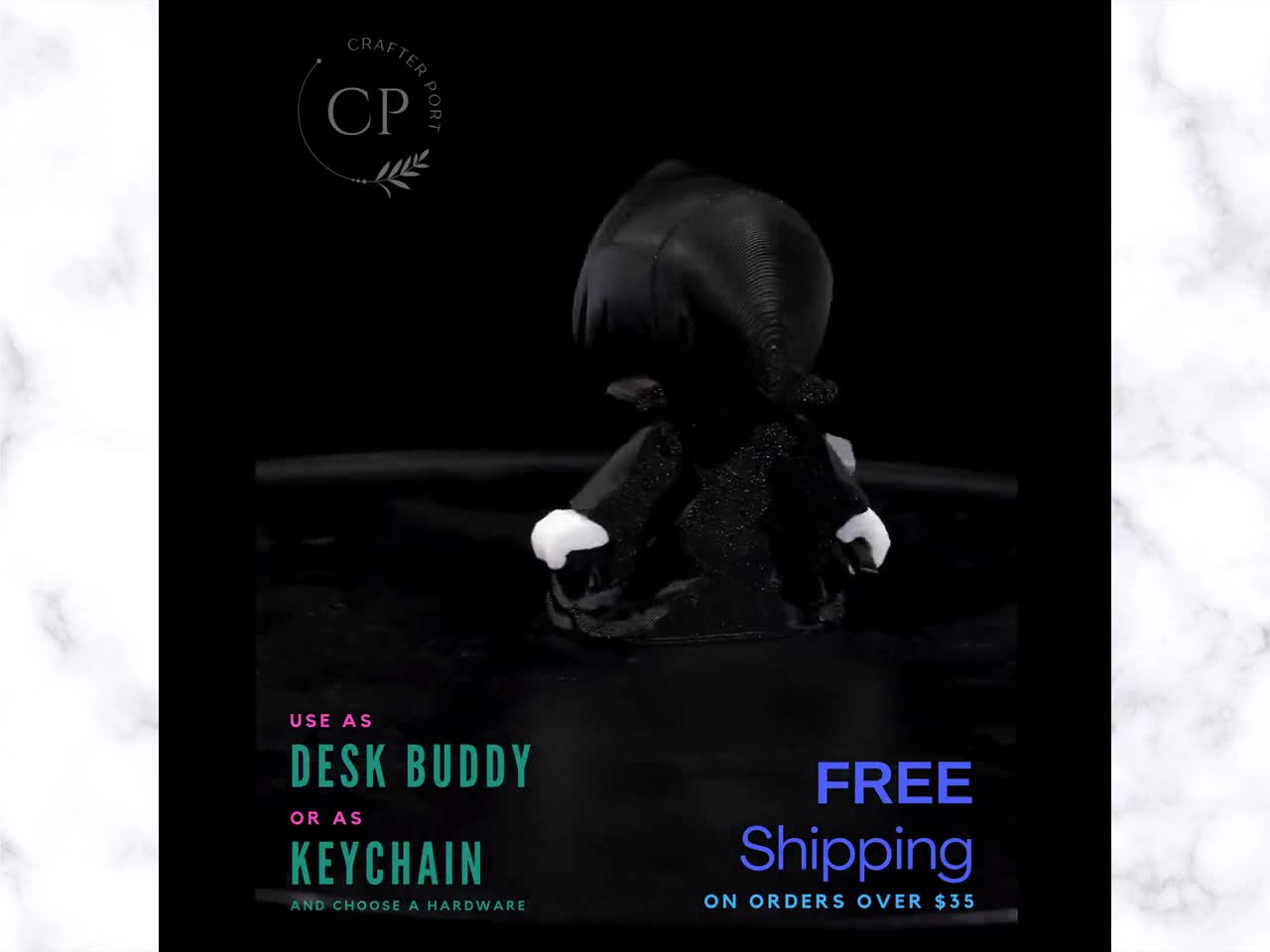 Mini Grim Reaper Figurine - 3D Printed Desk Buddy Decor Toy
