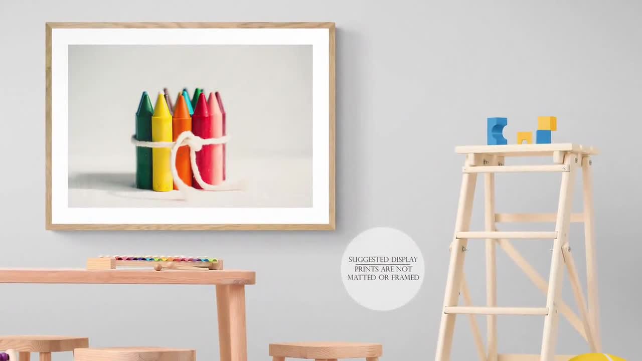 Rainbow Crayon Photo, Colorful Playroom Art, Children's Wall Decor, Crayons  Wall Art, Colorful Kids' Art, Rainbow Wall Art, Wavy Rainbow 