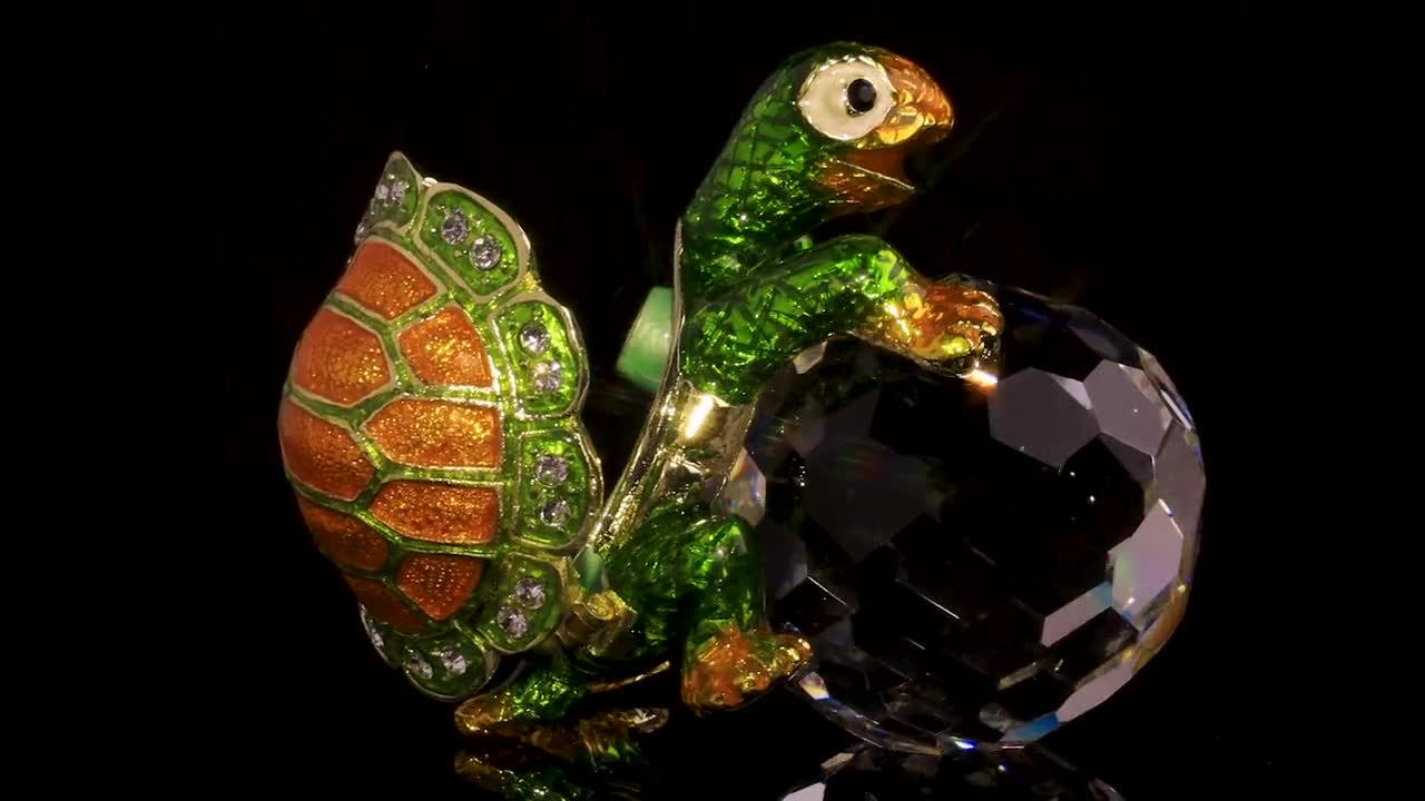 Figuras De Tortuga Con Diamantes De Imitación Brillantes Con Hebilla Magnética,Joyero De Baratija De Tortuga, Organizador De Almacenamiento, Joyero Para Decoración Del Hogar Para Mujeres Y Niñas